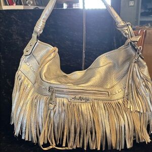 Silver Fringe Shoulder Bag